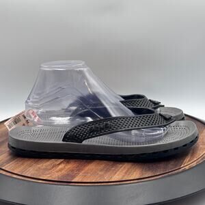 SENSI Built In Drainage Flip Flop Size 11-12 (EU 44-45) Black Made in Italy NWT